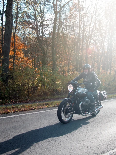 Mike Uhl auf seinem Motorrad